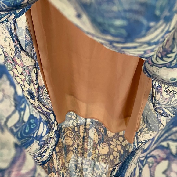 * NWOT FoxieDox Anthropologie High-Low Maxi Dress Size Medium Sheer Mini - Picture 8 of 13